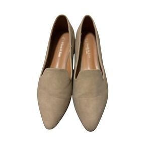 Olivia & Kate New York Taupe Beige Pointed Toe Smoking Flats LoafersSmoker-44L 9